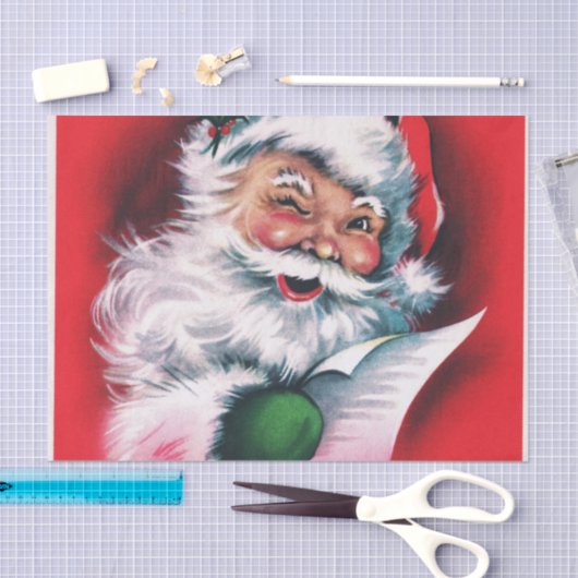 Vrolijk kerstfeest, , retro, Santa claus, gelukkig Tissuepapier (Craft)