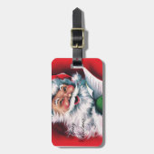 Vrolijk kerstfeest, , retro, Santa claus, happy Sa Bagagelabel (Voorkant verticaal)
