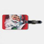Vrolijk kerstfeest, , retro, Santa claus, happy Sa Bagagelabel (Achterkant horizontaal)