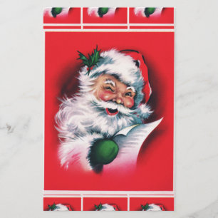 Vrolijk kerstfeest, , retro, Santa claus, happy Sa Briefpapier