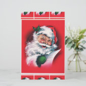 Vrolijk kerstfeest, , retro, Santa claus, happy Sa Briefpapier (Staand voorkant)