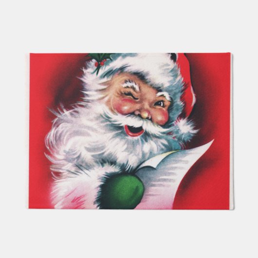 Vrolijk kerstfeest, , retro, Santa claus, happy Sa Deurmat (Voorkant)