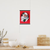 Vrolijk kerstfeest, , retro, Santa claus, happy Sa Poster (Keuken)