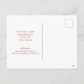 Vrolijk kerstfeest | Retro Santa Claus & Rudolf Feestdagenkaart (Achterkant)