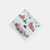 Vrolijk kerstfeest, retro servet (Hoek)