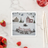Vrolijk kerstfeest, retro servet (Insitu)