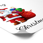 Vrolijk Kerstfeest Retro Sinterklaas Poster (Hoek)