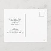 Vrolijk kerstfeest | Retro Snowman Feestdagenkaart (Achterkant)