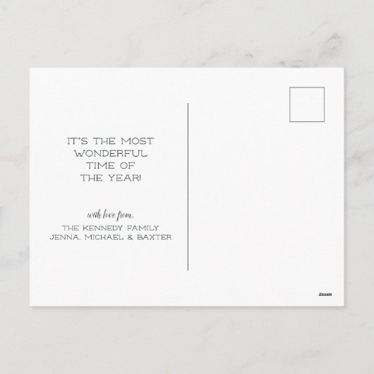 Vrolijk kerstfeest | Retro Snowman Feestdagenkaart (Achterkant)