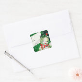 Vrolijk kerstfeest | Retro Snowman Gift Label (Envelop)