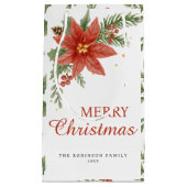 Vrolijk Kerstfeest Retro Typografie Vakantieseizoe Klein Cadeauzakje (Voorkant)