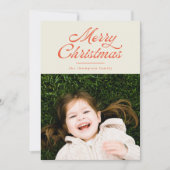 Vrolijk Kerstfeest Retro Vakantie Fotokaart Feestdagenkaart (Voorkant)