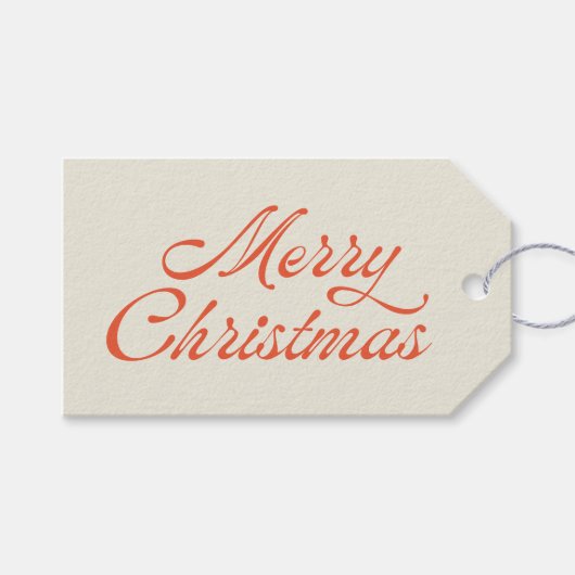 Vrolijk Kerstfeest Retro  Vakantie naar Van Cadeaulabel (Voorkant (Horizontaal))