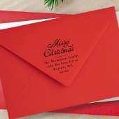 Vrolijk Kerstfeest Retro Vakantie Retour Adres Zelfinktende Stempel