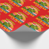 Vrolijk kerstfeest Rex-mas Dinosaur Persoonlijke n Cadeaupapier (Hoek)