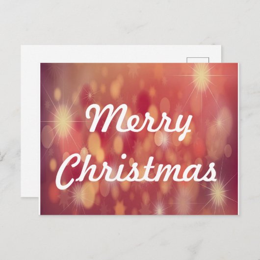 vrolijk kerstfeest rode achtergrond feestdagenkaart (Voorkant / Achterkant)