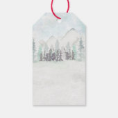 Vrolijk kerstfeest rode auto kerstboom cadeau Labe Cadeaulabel (Achterkant)