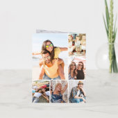 Vrolijk Kerstfeest rode boog foto jaar in review k Feestdagen Kaart (Achterkant)