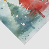 "Vrolijk kerstfeest" Rode en kleurrijke dennenbome Tissuepapier (Detail)