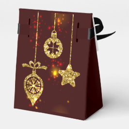 Vrolijk kerstfeest Rode feestdag Glitter Sparking Bedankdoosjes