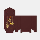 Vrolijk kerstfeest Rode feestdag Glitter Sparking Bedankdoosjes (Uitgevouwen)