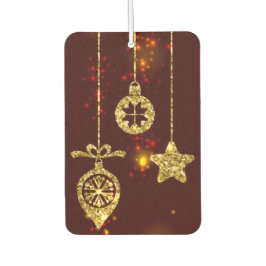 Vrolijk kerstfeest Rode feestdag Glitter Sparking Luchtverfrisser