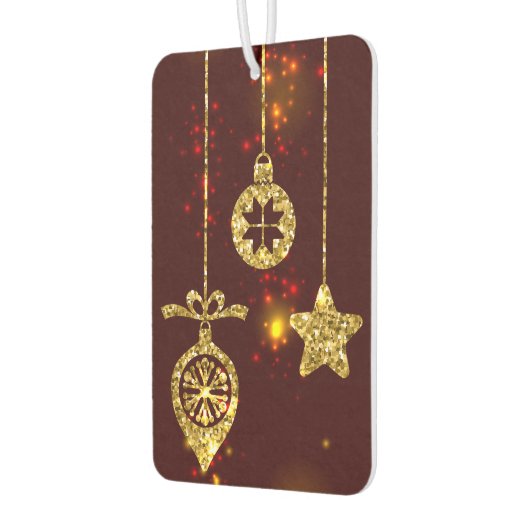 Vrolijk kerstfeest Rode feestdag Glitter Sparking Luchtverfrisser (Links)