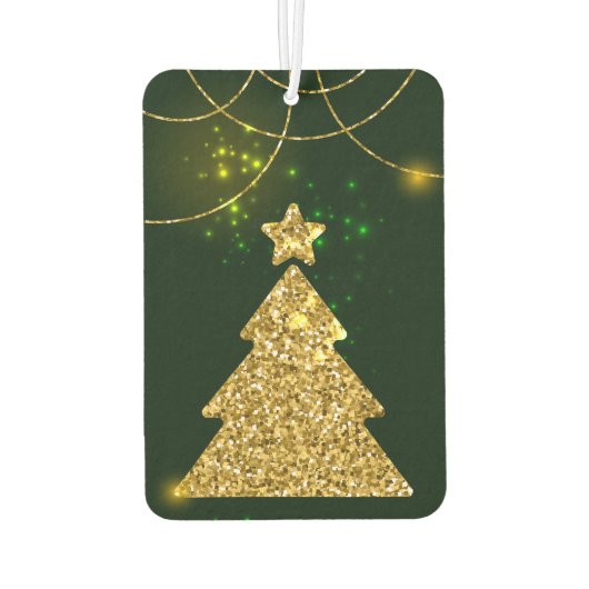 Vrolijk kerstfeest Rode feestdag Glitter Sparking Luchtverfrisser (Achterkant)