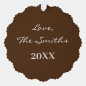 Vrolijk kerstfeest Rode Hawk Love Bird Snow Ornament Kaart (Achterkant)