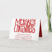 Vrolijk Kerstfeest Rode Kaart (Achterkant)