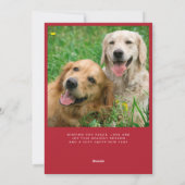 Vrolijk Kerstfeest Rode Kardinaal 2 Foto Feestdagenkaart (Achterkant)