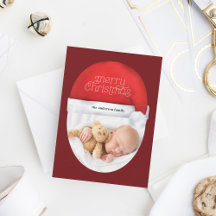 Vrolijk Kerstfeest Rode Kerstman Hoed Photo Script