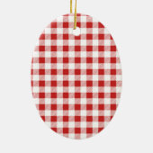 Vrolijk Kerstfeest Rode Kerstman Hoed Photo Script Keramisch Ornament (Achterkant)