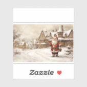  Vrolijk Kerstfeest rode Kerstman Sticker (Vel)