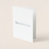 Vrolijk kerstfeest - rode sneeuw wit zilver of gou folie kaarten (Voorkant)