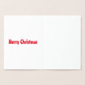 Vrolijk kerstfeest - rode sneeuw wit zilver of gou folie kaarten (Binnen)