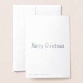 Vrolijk kerstfeest - rode sneeuw wit zilver of gou folie kaarten (Met envelop)