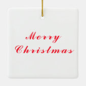 Vrolijk kerstfeest Rode ster met sms Keramisch Ornament (Achterkant)
