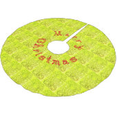 Vrolijk Kerstfeest Rode Stof Font Warm Groen Damas Kerstboom Rok (Gekanteld)