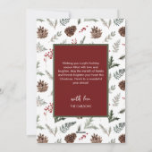 Vrolijk Kerstfeest Rode strik Foto Vakantie Kaart (Achterkant)