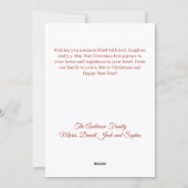 Vrolijk Kerstfeest rode strik retro foto kaart (Achterkant)