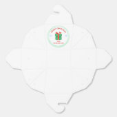 Vrolijk Kerstfeest rode tekst geschenkdoos op wit Bedankdoosjes (Ongevouwen)