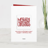 Vrolijk Kerstfeest rode tekst Kaart (Achterkant)