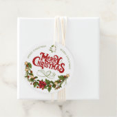 vrolijk kerstfeest | rode typografie bedankjes labels (In situ)