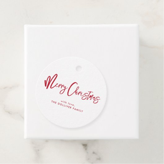 vrolijk kerstfeest | rode typografie bedankjes labels (In situ)