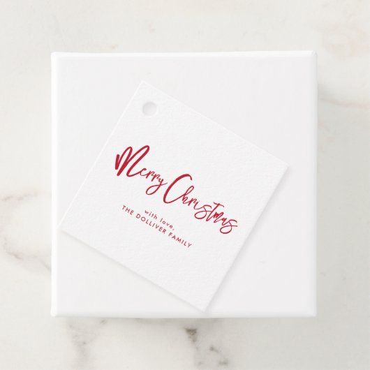 vrolijk kerstfeest | rode typografie bedankjes labels (In situ)