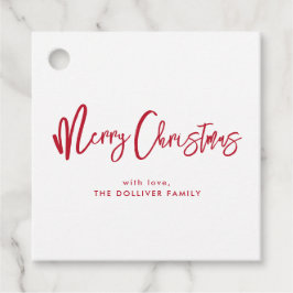 vrolijk kerstfeest | rode typografie bedankjes labels