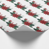 vrolijk kerstfeest | rode typografie cadeaupapier (Hoek)