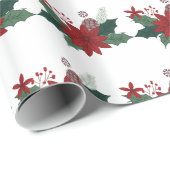 vrolijk kerstfeest | rode typografie cadeaupapier (Rol Hoek)