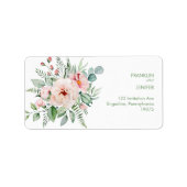 vrolijk kerstfeest | rode typografie etiket (Voorkant)